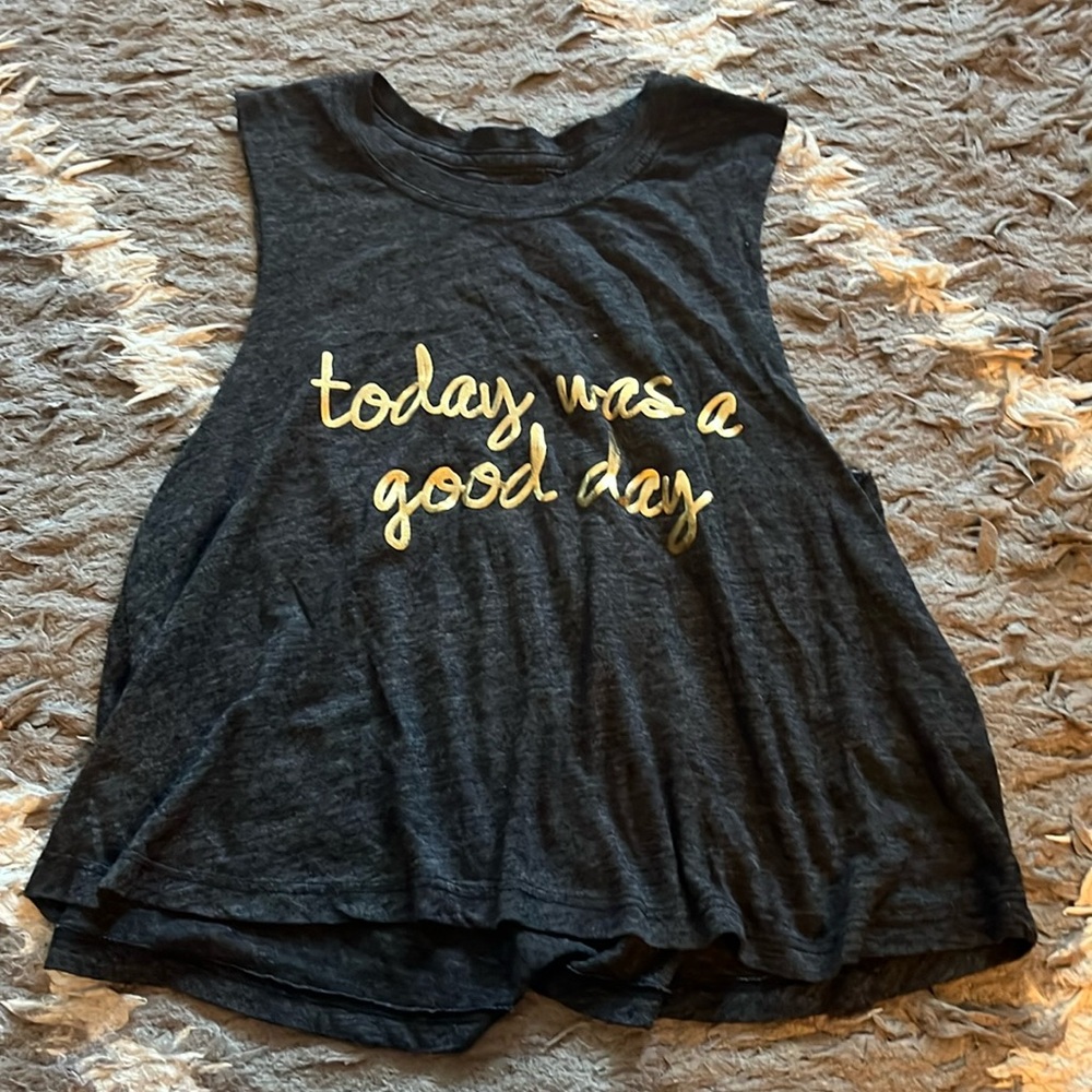 Spiritual Gangster tank top. Charcoal. Size xs.